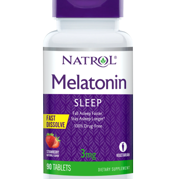 Natrol Melatonin 3mg FastDissolveTablets 90ct Front1_png 580x580